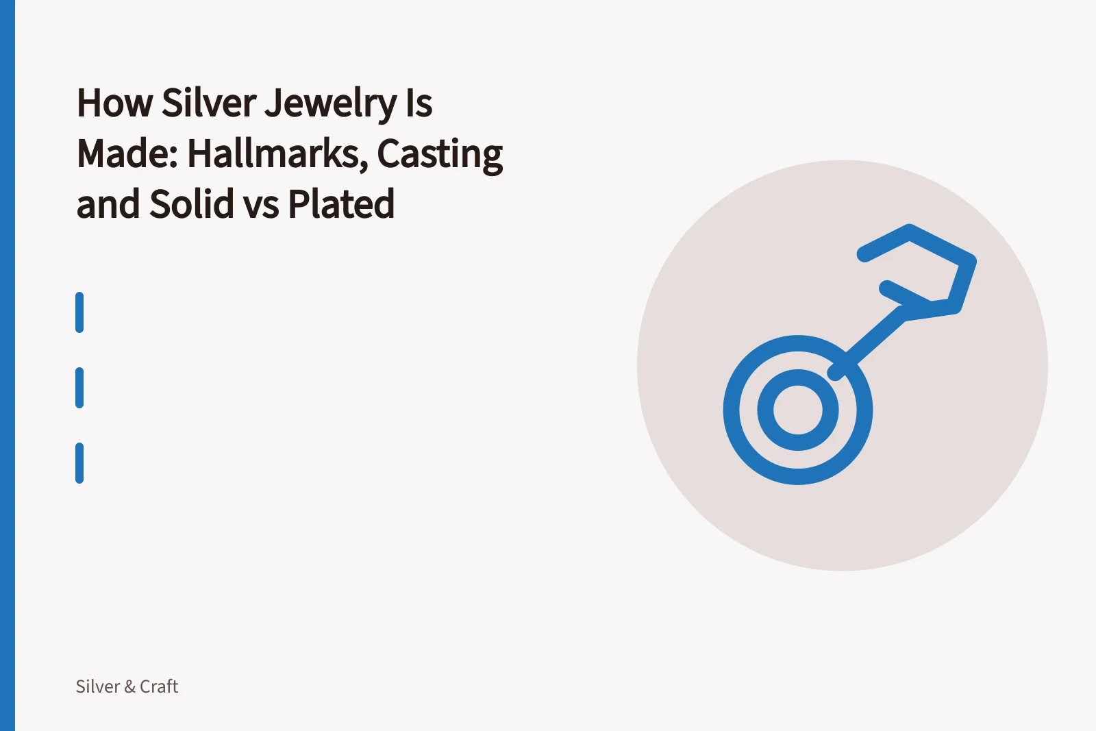 Silver chain measured against a tape with drop earring and open clasps. How Silver Jewelry Is Made: Hallmarks, Casting and Solid vs Plated