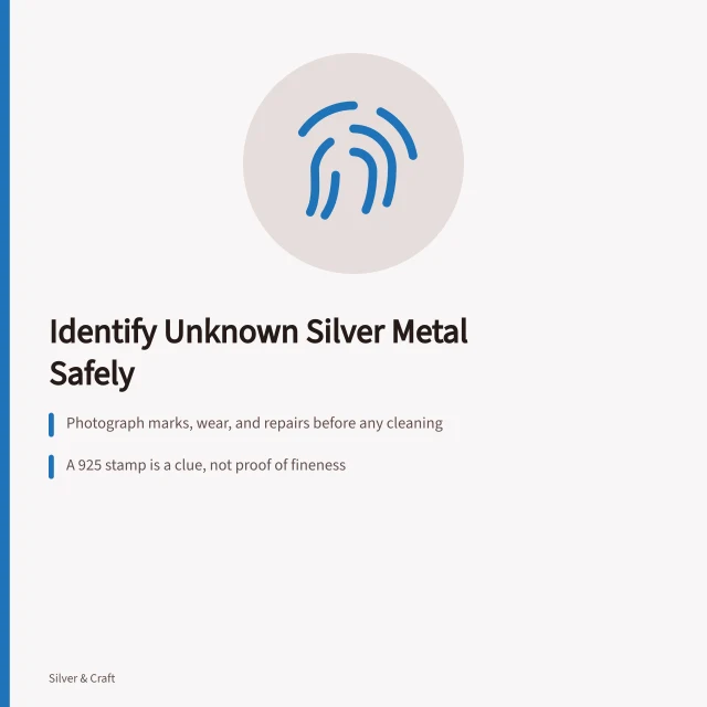 Guide to identifying and documenting unknown silver-colored metal objects. How to identify and document an unknown silver-colored metal