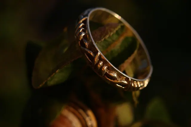 ring, silver ring, jewellery, silver. How to lay out and stamp a repeat pattern on silver