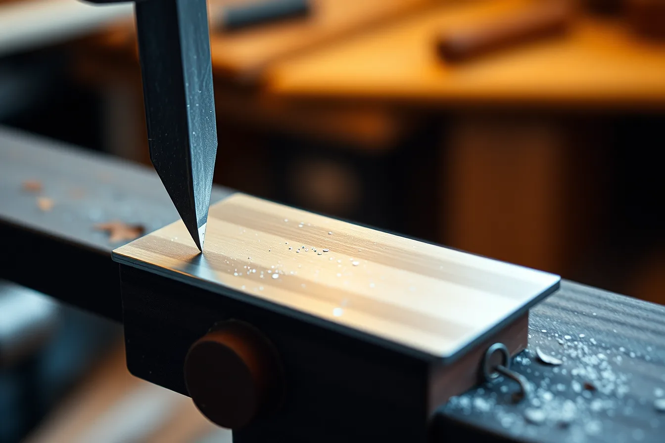 Jeweler's saw piercing an interior shape in sheet silver at a bench pin. How to pierce a clean interior shape in sheet silver