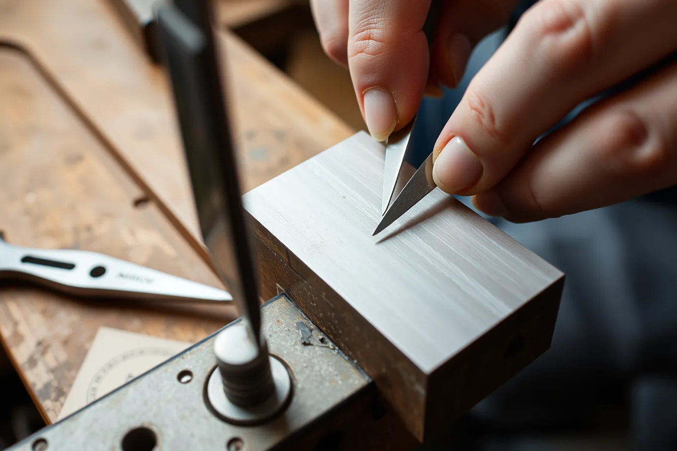 Jeweller sawing silver sheet at a bench peg with a piercing saw. How to plan a first silver workshop project
