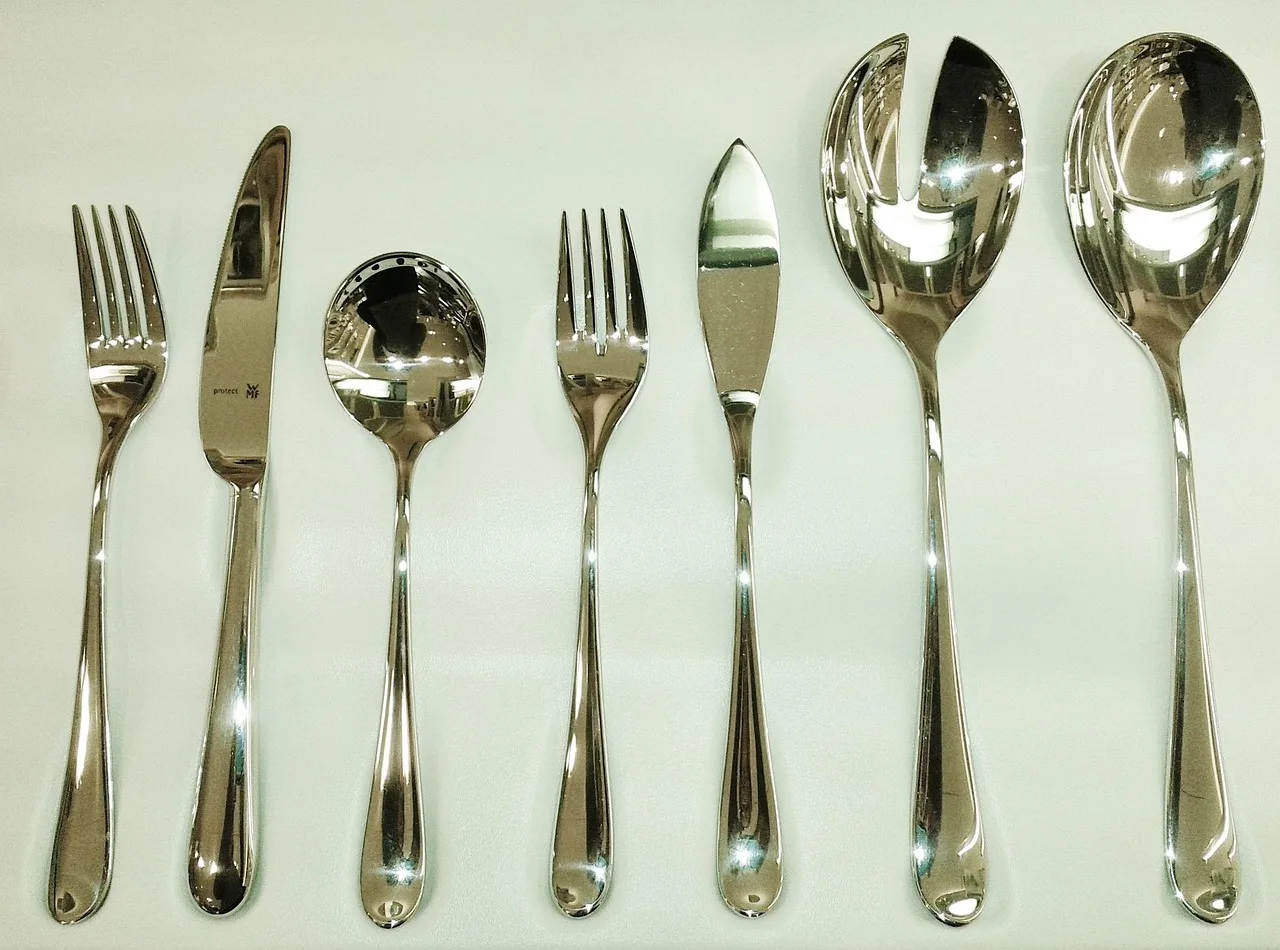 cutlery, knife, fork, spoon, meal, metal, silver, chromagan, cover, table cover, cutlery set, gastronomy, detail shot, glittering, shine, polished, cutlery, cutlery, cutlery, cutlery, cutlery, fork, metal, cutlery set, cutlery set, cutlery set. Fictional Case: Can You Restore Overpolished Silver Finish?