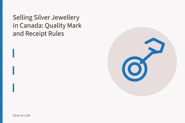 Jeweller stamping 925 quality mark into a sterling silver ring. Selling Silver Jewellery in Canada: Quality Mark and Receipt Rules