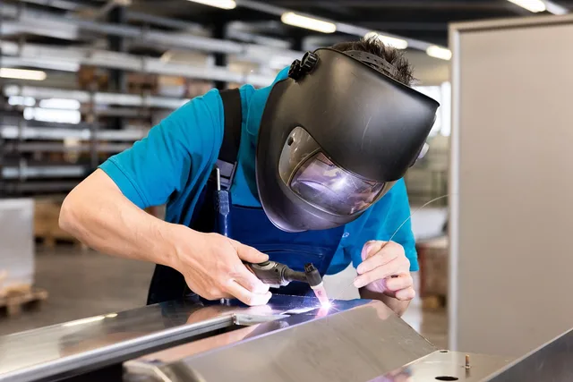 welding, work, hard hat, sheet metal processing, metalworking, welder, production, person, man, security, handyman, workshop, stole, mechanic, repair, welding, welding, welding, welding, welding, welder, welder. Where US silver craft shops buy sheet, wire and grain