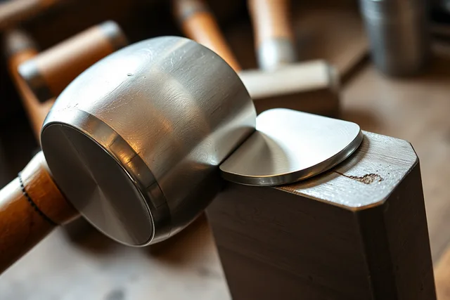 Silversmith hammering silver sheet on a polished steel stake. Silver forming guide: hammers, stakes, mandrels, annealing, and shape control